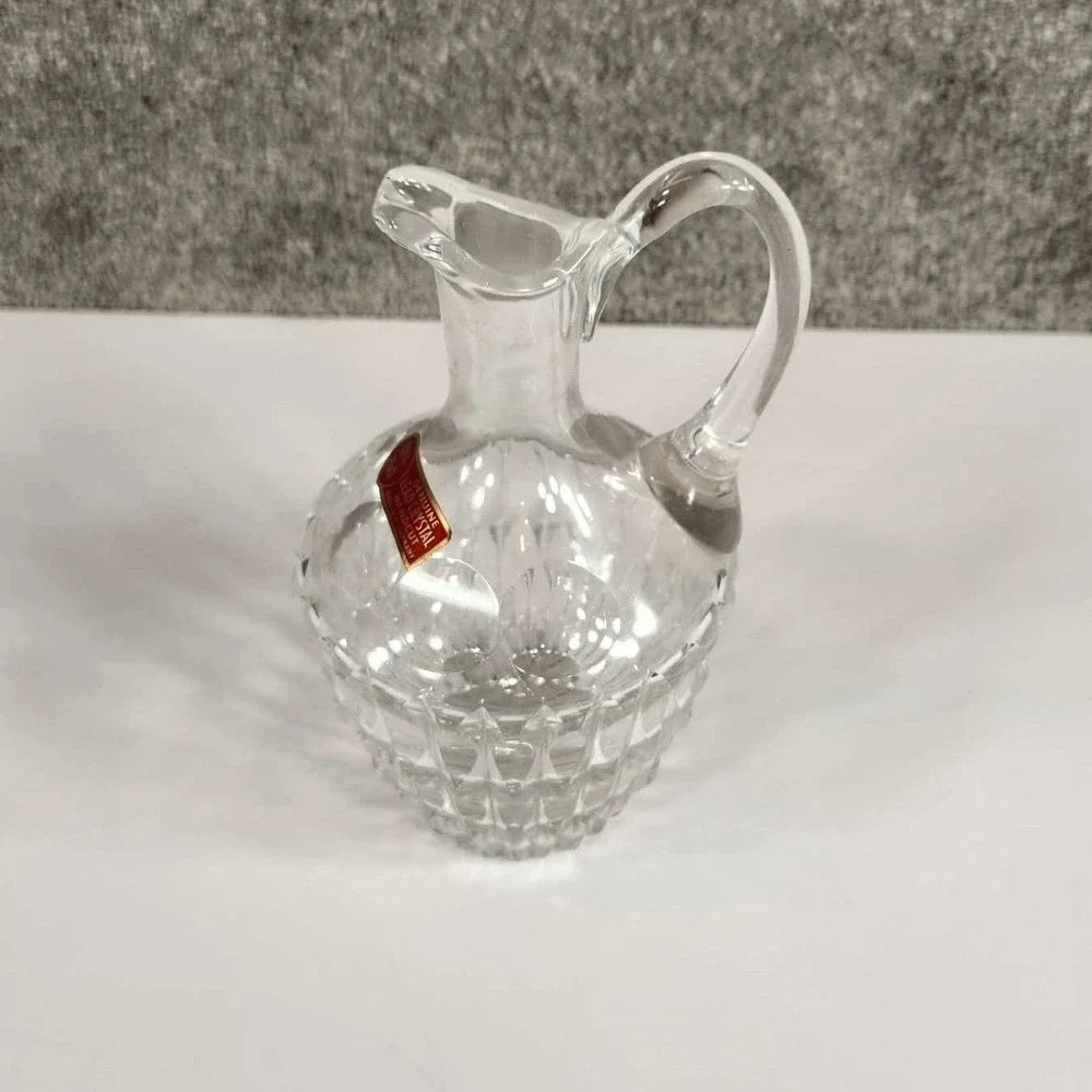Genuine Lead Crystal Pitcher‎ Clear Handcut 24% PbO West Germany Vintage